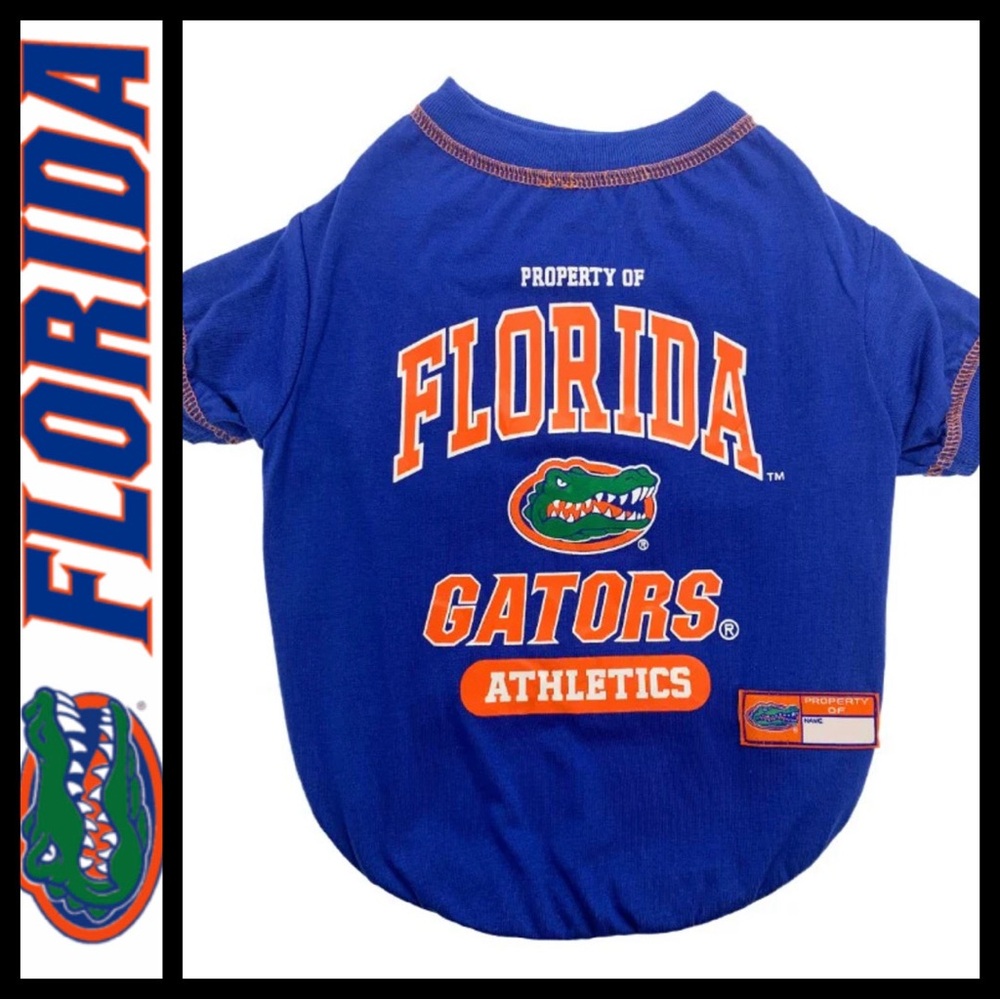 NWOT Florida Gators Dog Shirt in Blue and Orange